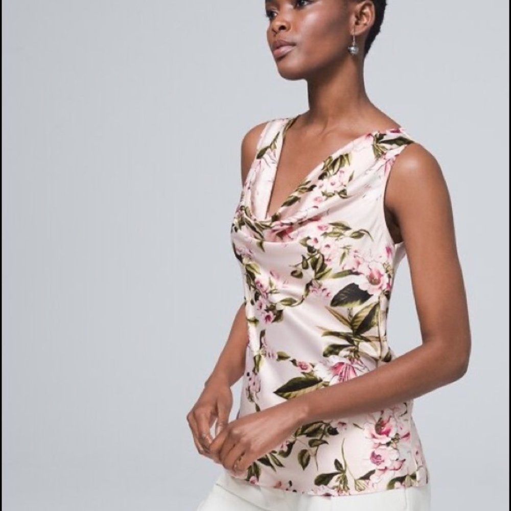 WHBM Floral Drapped Shell M